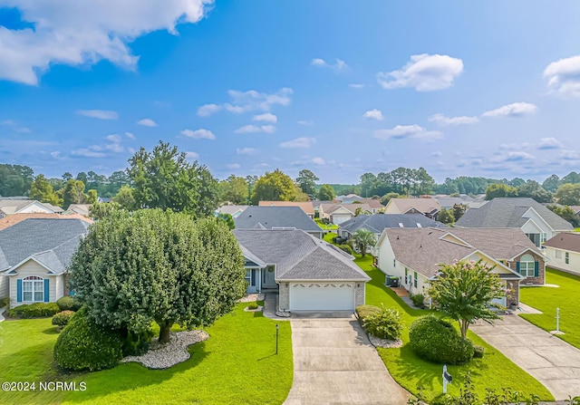 birds eye view of property featuring a residential view