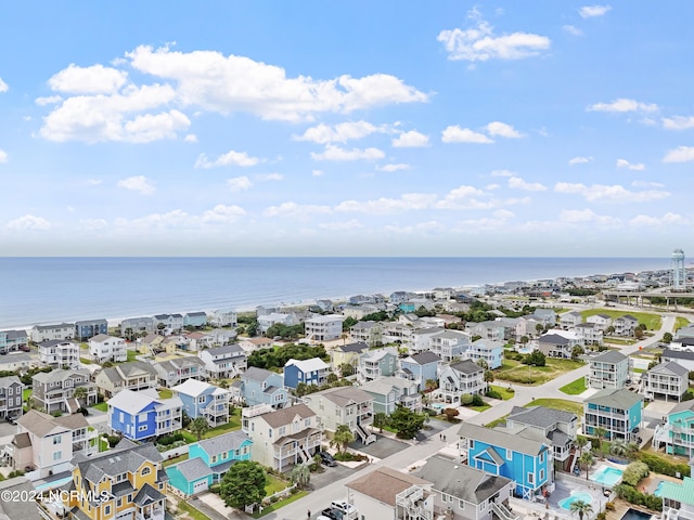 bird's eye view with a water view and a residential view