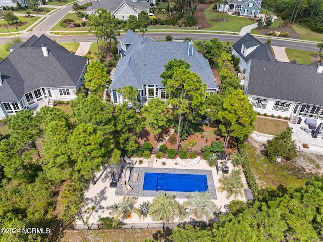 drone / aerial view featuring a residential view