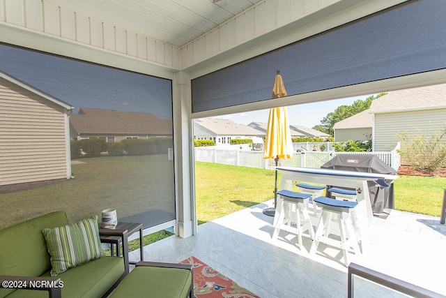 view of sunroom / solarium