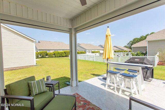 view of sunroom