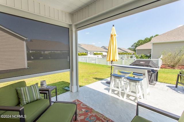 view of sunroom / solarium