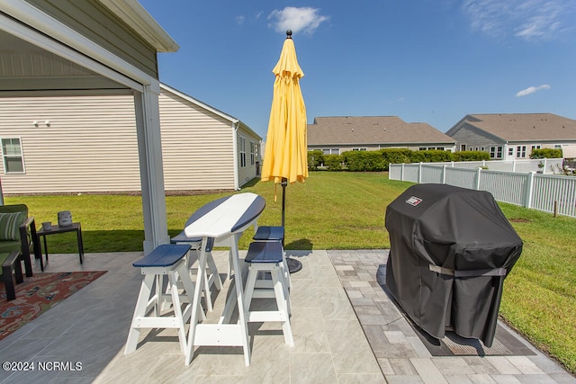 view of patio with grilling area