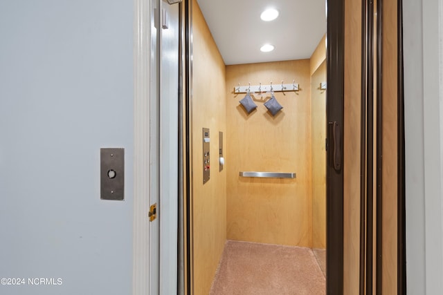 bathroom featuring elevator