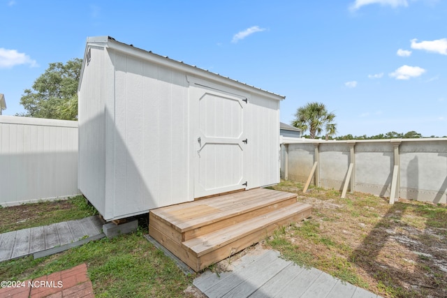 view of outdoor structure