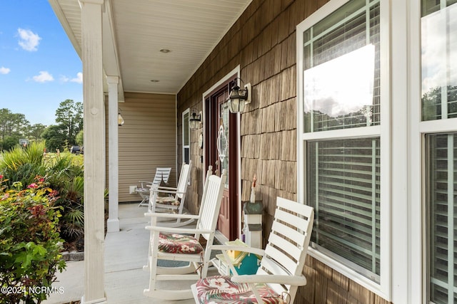 view of patio / terrace featuring covered porch