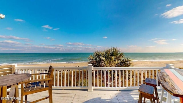 water view featuring a beach view