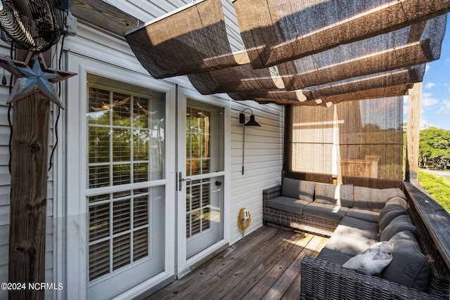 view of wooden terrace