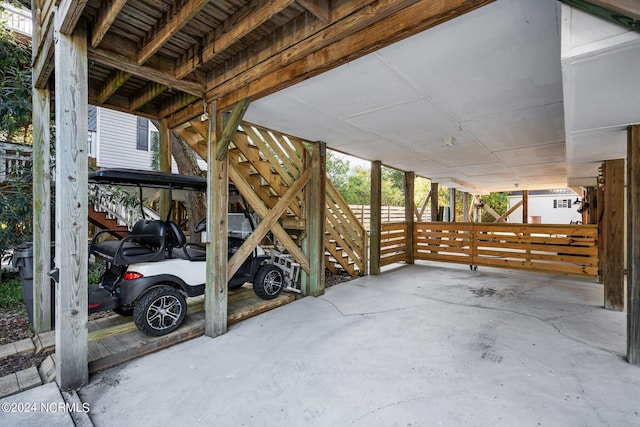 view of patio / terrace with stairway