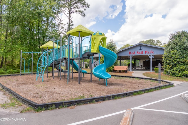 view of jungle gym