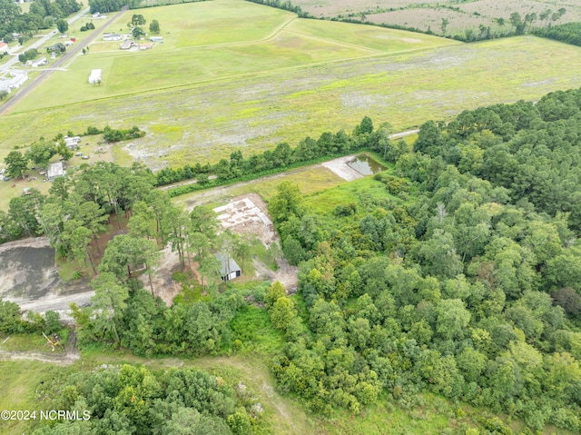 aerial view with a rural view