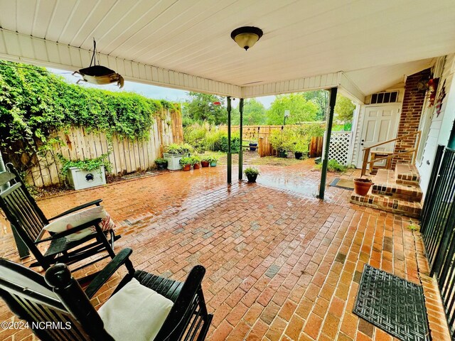 view of patio / terrace featuring a fenced backyard