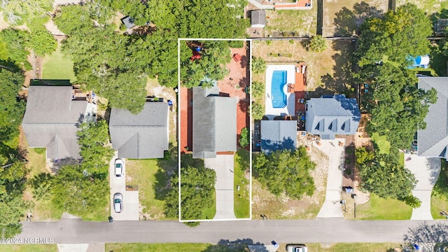 aerial view with a residential view