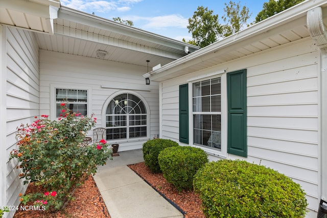 view of doorway to property