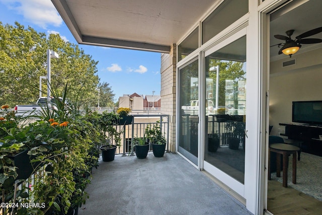 balcony featuring visible vents