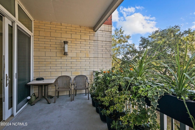 view of balcony