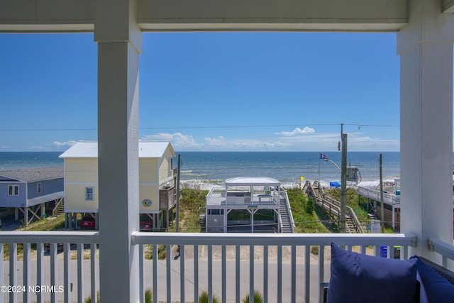 water view featuring a beach view