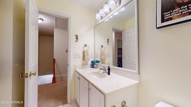 bathroom featuring vanity