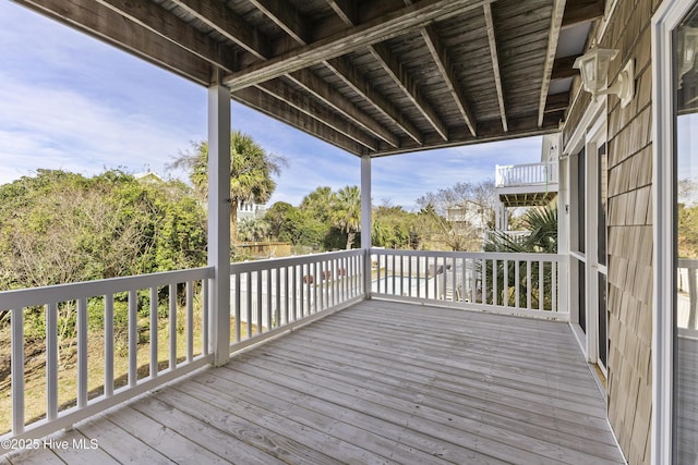 view of wooden deck