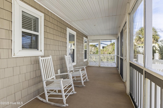 view of sunroom