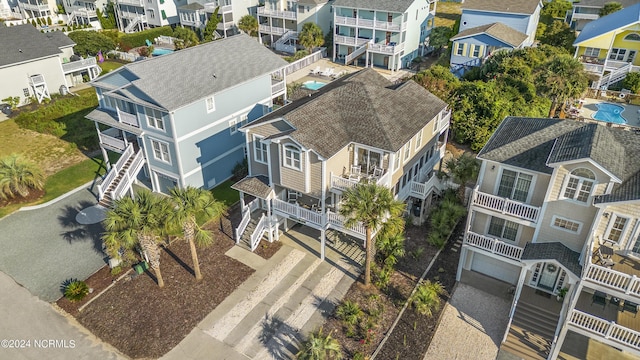 drone / aerial view with a residential view