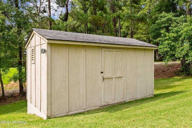 view of shed