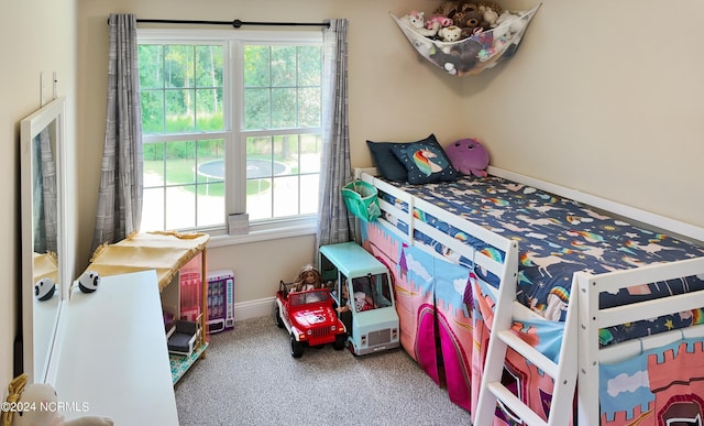 bedroom with carpet flooring