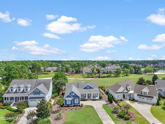 drone / aerial view with a residential view