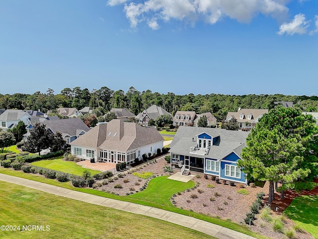 drone / aerial view featuring a residential view