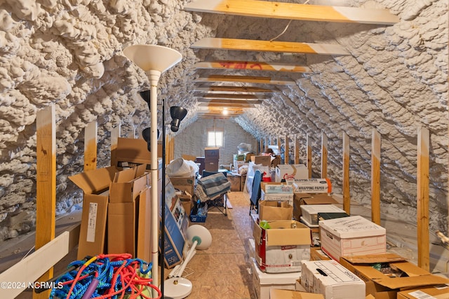 view of attic