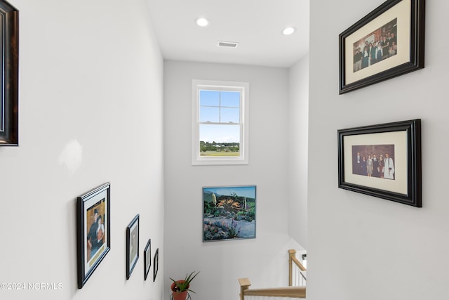 interior space with recessed lighting and visible vents