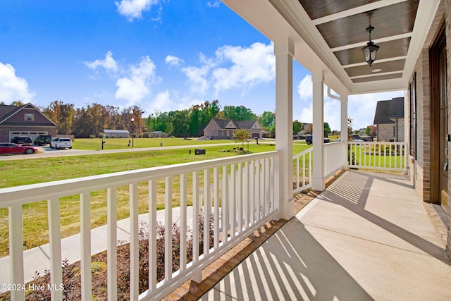 balcony with covered porch