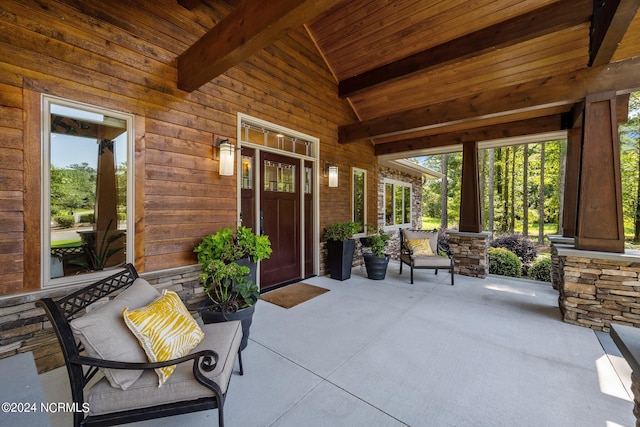 view of patio / terrace featuring a porch