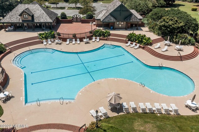 view of pool with a patio area