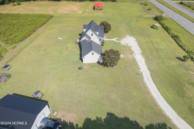 aerial view with a rural view