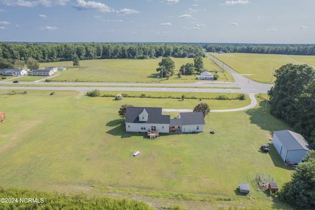 drone / aerial view featuring a rural view