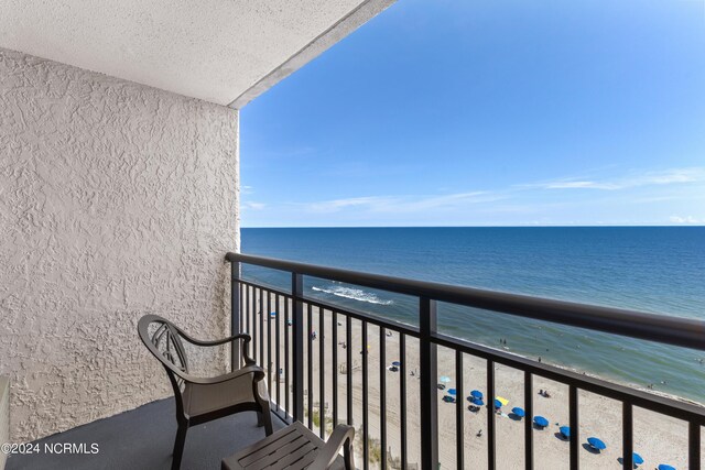 1501 S Ocean Blvd Unit 1235, Myrtle Beach, SC 29577 - balcony with a water view and a beach view