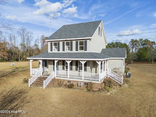 farmhouse inspired home featuring a porch