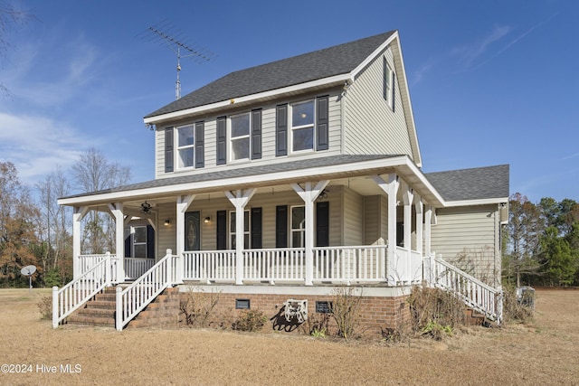 farmhouse with a porch