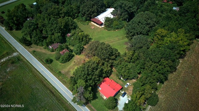 bird's eye view with a rural view