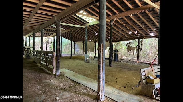 view of horse barn