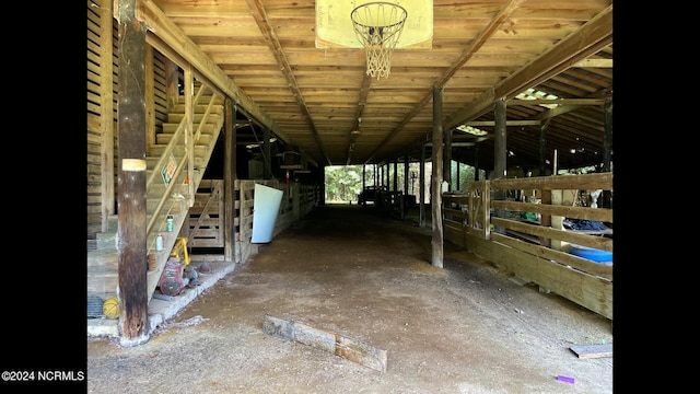 view of horse barn