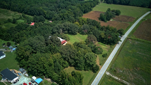 drone / aerial view featuring a rural view