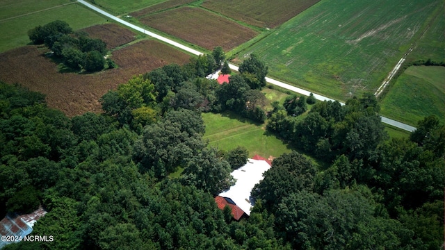 drone / aerial view featuring a rural view