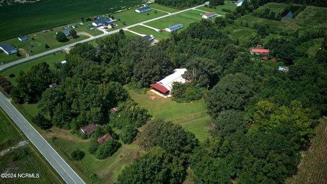 bird's eye view featuring a rural view