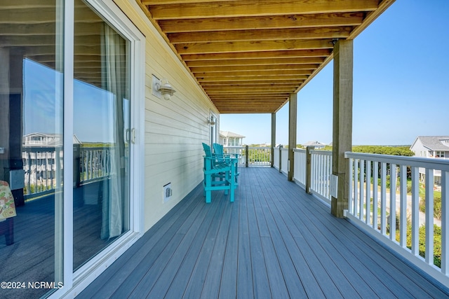 view of wooden terrace