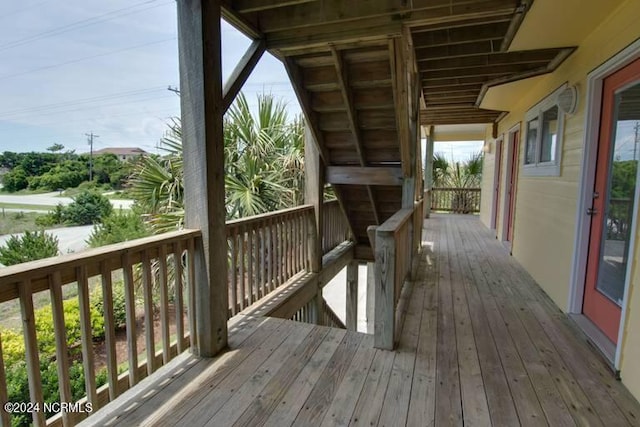 view of wooden deck