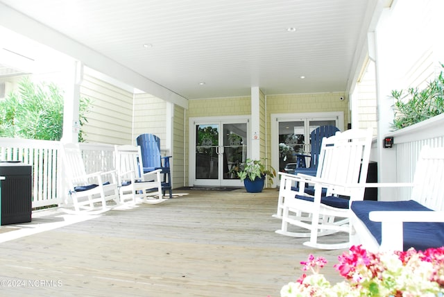 view of wooden terrace