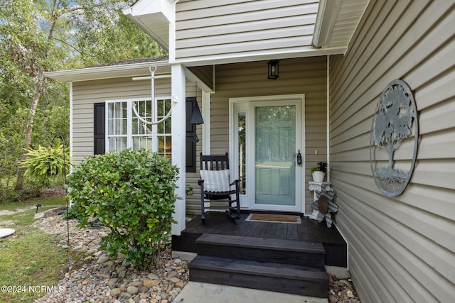 view of doorway to property