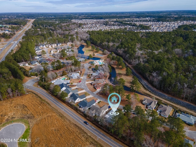 aerial view featuring a residential view